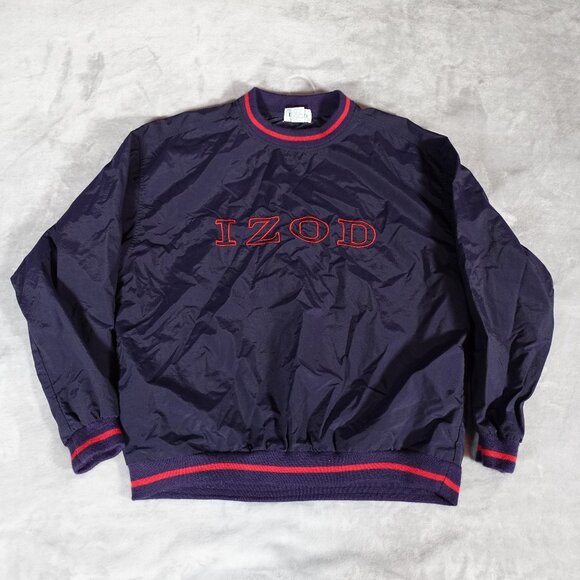 Izod Other - Vintage IZOD Pullover Windbreaker Jacket Mens M Nylon Lightweight Blue 90s